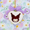 Kuromi Linzer Cookie Necklace