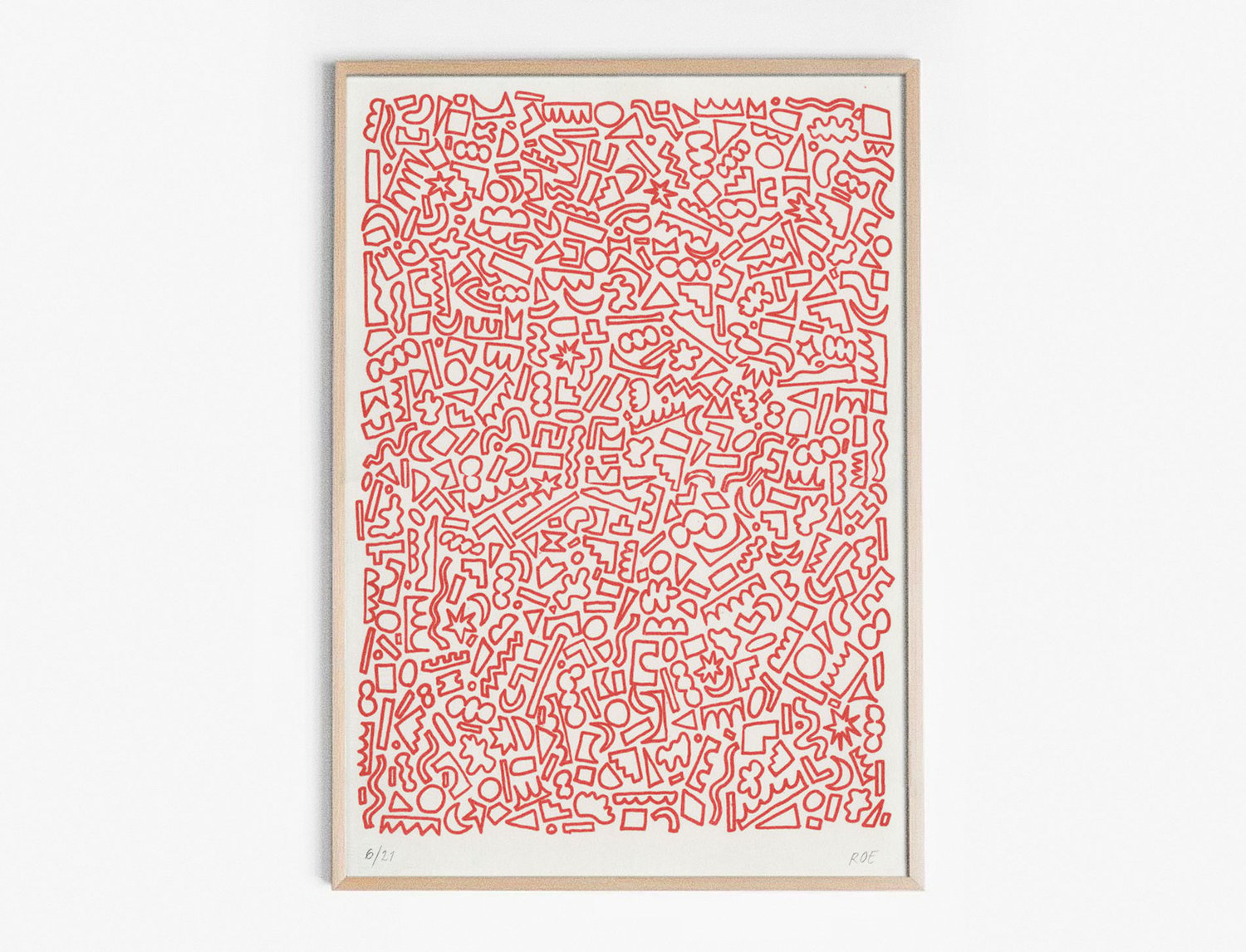 Image of RED SHAPES PRINT