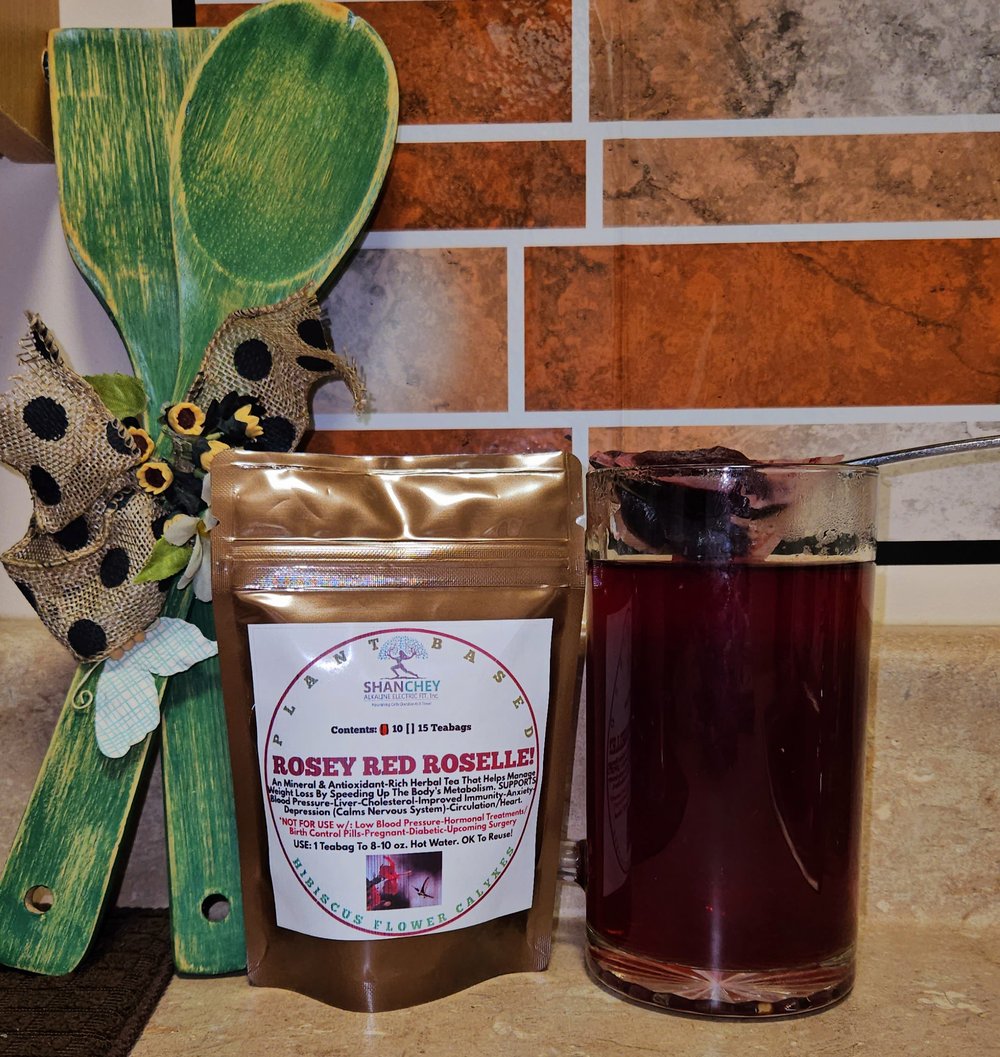 ROSEY RED ROSELLE! Hibiscus Tea-Weight-Circulation-Blood Pressure-Cholesterol-Liver-Mood -Heart