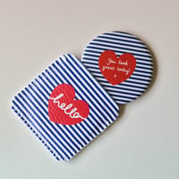 Image 1 of 'You Look Great' pocket mirror & case