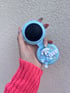 Mini Kawaii Mirror and Hairbrush - Blue Image 2