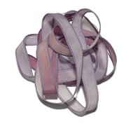 Image 5 of  1PC. WINE & ROSES 42" hand dyed wrist wrap bracelet silk ribbon/by COLOR KISSED SILK