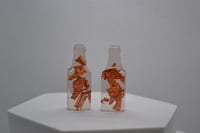 Resin Bottle Shaped Earrings with Foil