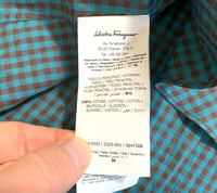 Image 9 of Salvatore Ferragamo plaid shirt, derby fit, made in Italy, size M