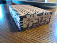 Image 1 of Pile of SKULLS - Travel Cribbage Board<br>Mahogany<br>3 track for 2, 3 or 4 player teams