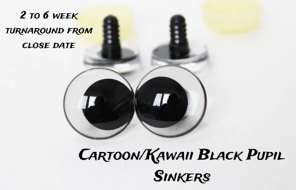 Preorder - Cartoon/Kawaii Black Pupil Sinker Eyes - Closes 5/14