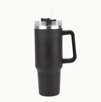 Image 1 of Tumbler With Lid And Straw - 40oz/1200ml 304 Stainless Steel Tumbler For Hot And Cold Drinks