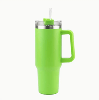 Image 3 of Tumbler With Lid And Straw - 40oz/1200ml 304 Stainless Steel Tumbler For Hot And Cold Drinks