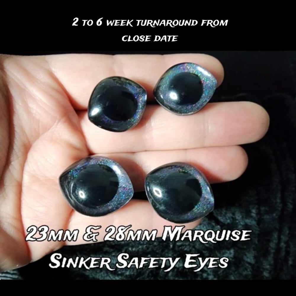 Preorder - Marquise Style Sinker Eyes - 23mm & 28mm - Closes 5/14