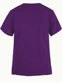 Image 2 of Nurse Life Print V Neck T-shirt, Casual Short Sleeve Patched Pockets Nurse Uniform, Women's Clothing