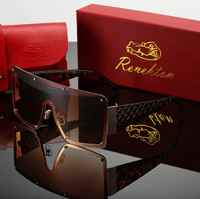 Image 1 of RENEKTON Women's Sunglasses Rivet Fashion Shield Gradient Lens Sun Shades