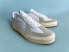 Touch ground white leather German Army trainer sneaker 
