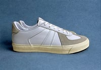 Image 8 of Touch ground white leather German Army trainer sneaker 