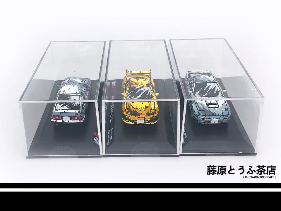 1:64 Initial D Manga Style Diecast Model Car Set | Fujiwara Tofu Cafe