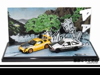 Image 1 of 1:64  Initial D Manga Style RX7 & AE86 Diecast Model 