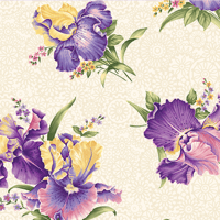 Image 4 of IRRESISTIBLE IRIS 2.5" Pinwheel by Ann Lauer of Grizzly Gulch for Benartex