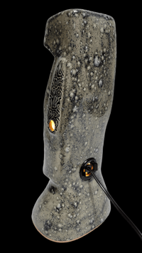 Image 2 of Tiki Classics XL Ceramic Easter Island Moai Lamp COSMIC STARBURST