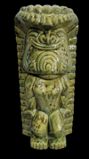 Large 12" Ceramic Ku Tiki Statue Vintage Jamar Mallory Mold PISTACHIO GREEN 