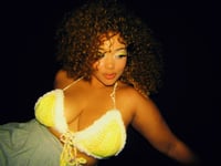 Image 2 of Yellow and Lime Faux Fur Beaded Sealuxe Bikini Top