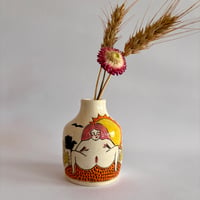 Image 1 of Harvest Goddess with Raven, Bud Vase