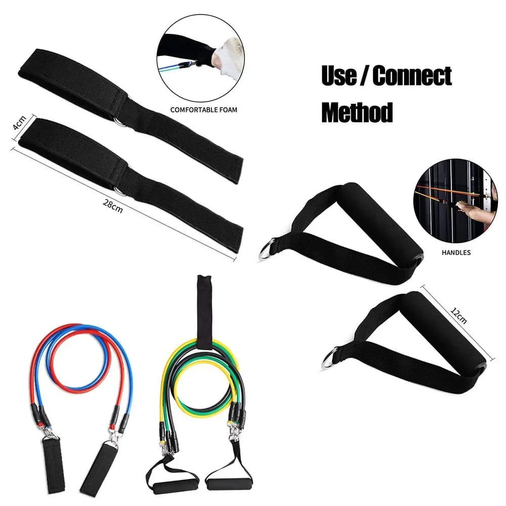 Fitness Training Tension Rope Multi-functional Elastic Yoga Tensioner Resistance Band