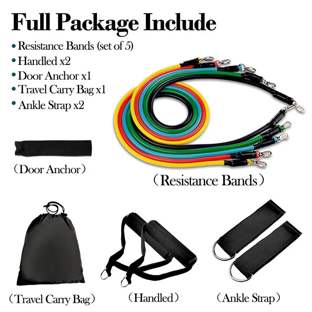 Fitness Training Tension Rope Multi-functional Elastic Yoga Tensioner Resistance Band