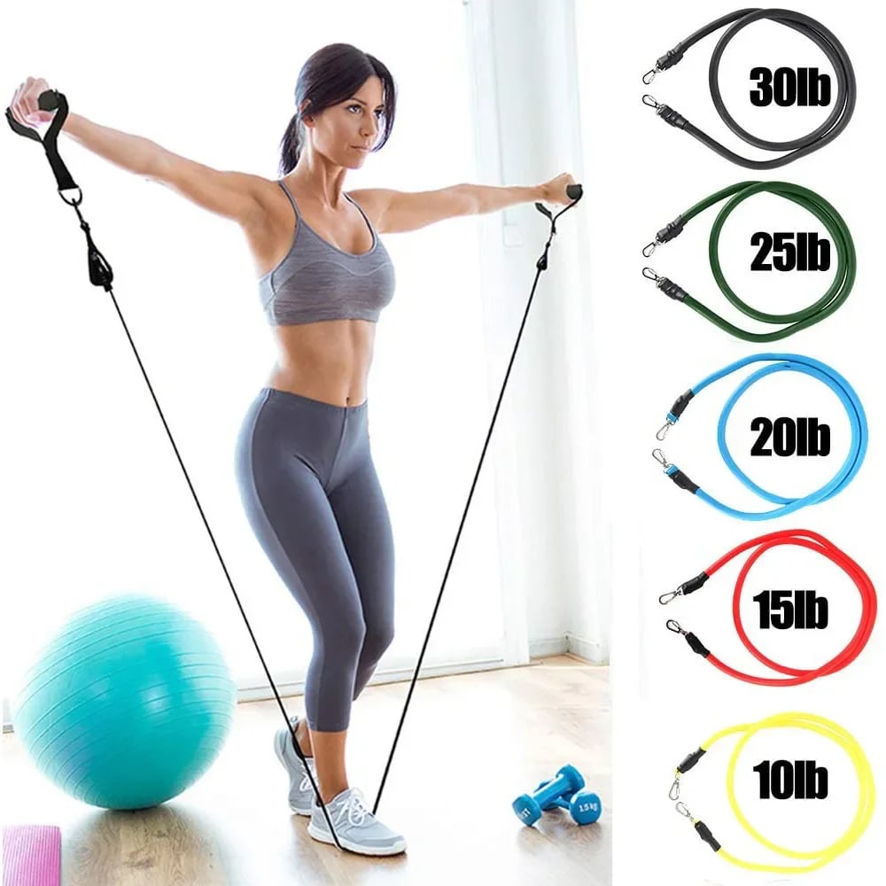 Fitness Training Tension Rope Multi-functional Elastic Yoga Tensioner Resistance Band