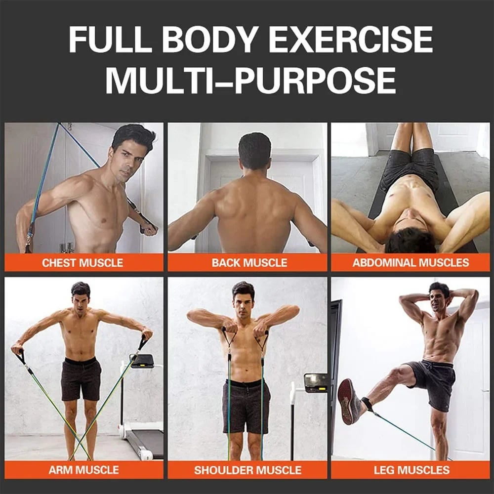 Fitness Training Tension Rope Multi-functional Elastic Yoga Tensioner Resistance Band