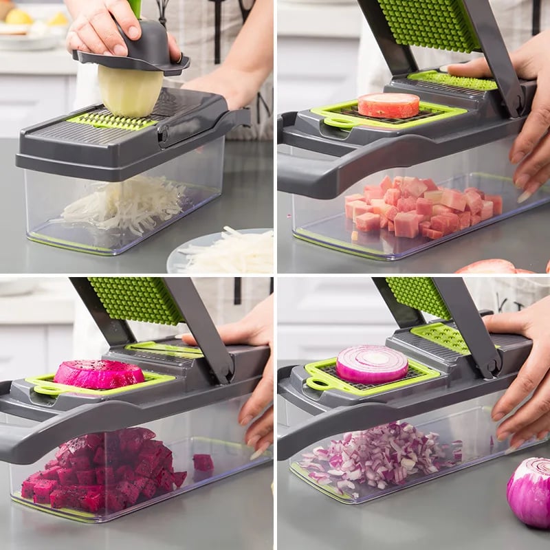 14 in 1 Multifunctional Vegetable Chopper Onion Chopper Handle Food Grate Food Chopper Kitchen