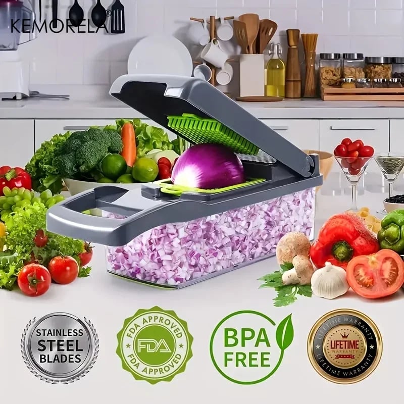 14 in 1 Multifunctional Vegetable Chopper Onion Chopper Handle Food Grate Food Chopper Kitchen