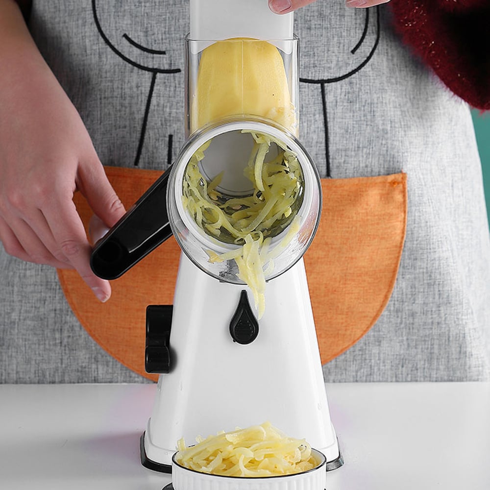 Vegetable Slicer Manual Kitchen Accessories Vegetable Chopper 3 in 1 Round Grater Cutter