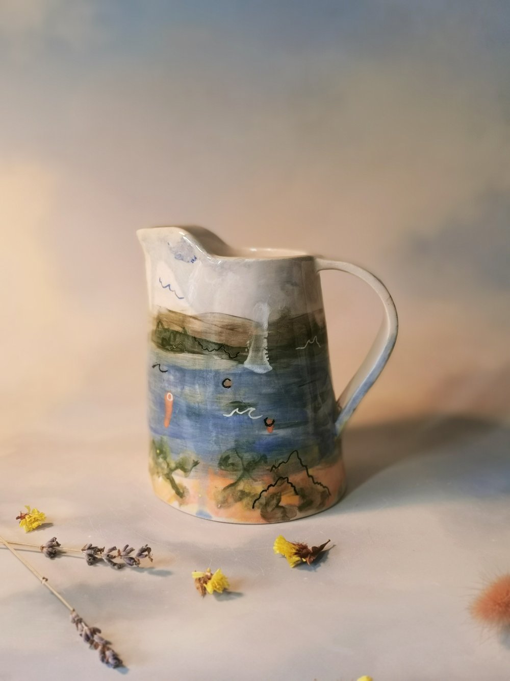 Image of Watercolour Coastal Jug 