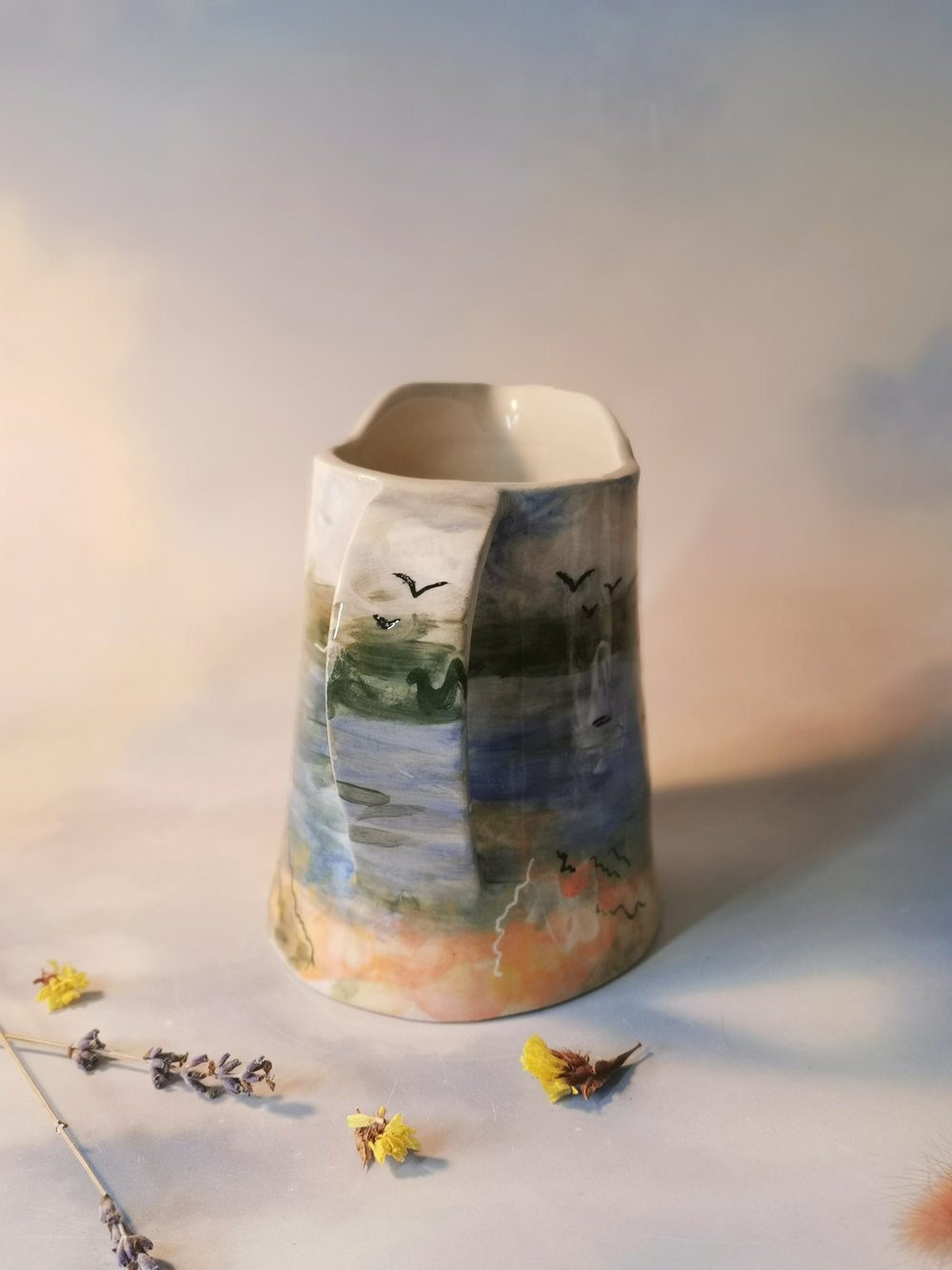 Image of Watercolour Coastal Jug 