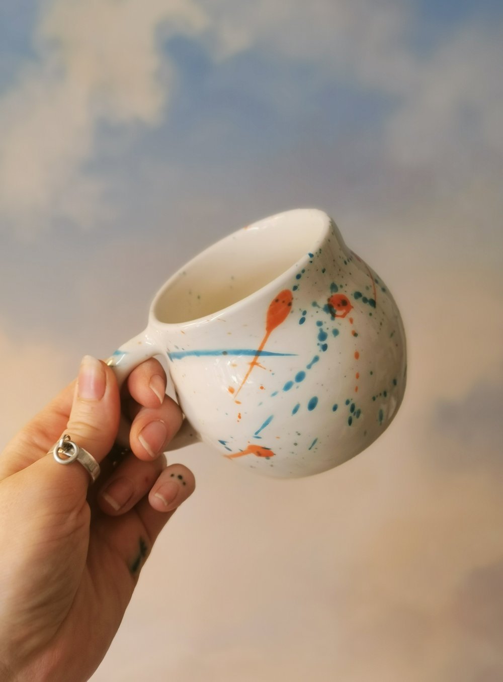 Image of Porcelain Splattered Mug