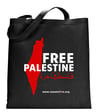 Free Palestine tote bag (black)