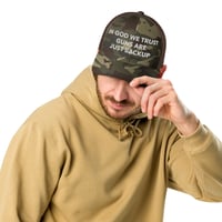 Image 8 of In God We Trust Guns Are Just Backup - Patriotic - Camouflage Trucker at