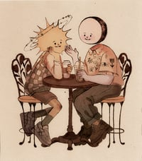 Sun and Moon Coffee Date Print