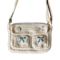 Image of cream & baby blue bow messenger bag