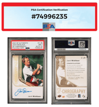 Image 1 of 2021 SP Authentics Jack Nicklaus SP Chirography /25 Autograph 10  PSA 7 #C-JN 