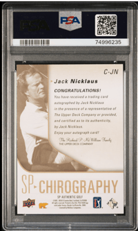 Image 3 of 2021 SP Authentics Jack Nicklaus SP Chirography /25 Autograph 10  PSA 7 #C-JN 