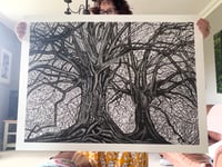Image 2 of ‘I Found Myself Within a Forest Dark’  Original Lino Print