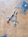 Silver Aeroplane Charm Earrings, Pierced or Clip On