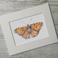 MIni Steampunk Butterfly Mounted Print