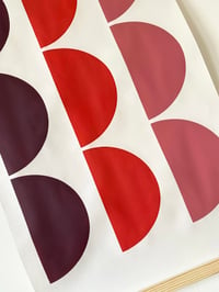 Image 2 of Aubergine, Red and Pink Scallop Wall Hanging
