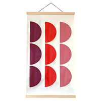 Image 1 of Aubergine, Red and Pink Scallop Wall Hanging