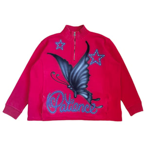 Image of Patience Butterfly Quarter Zip Sweater