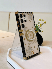 Image 1 of Floral Pattern Phone Case With Ring Holder