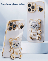 Image 1 of Heart Phone Case w/ Bear Stand