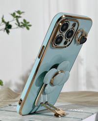 Image 1 of Floral Decor Phone Case With Ring Holder Compatible With iPhone