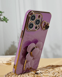 Image 2 of Floral Decor Phone Case With Ring Holder Compatible With iPhone